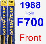 Front Wiper Blade Pack for 1988 Ford F700 - Premium