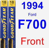 Front Wiper Blade Pack for 1994 Ford F700 - Premium