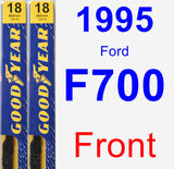 Front Wiper Blade Pack for 1995 Ford F700 - Premium