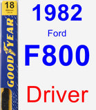 Driver Wiper Blade for 1982 Ford F800 - Premium