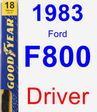 Driver Wiper Blade for 1983 Ford F800 - Premium