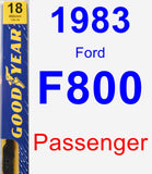 Passenger Wiper Blade for 1983 Ford F800 - Premium