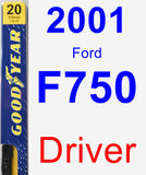 Driver Wiper Blade for 2001 Ford F750 - Premium