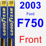 Front Wiper Blade Pack for 2003 Ford F750 - Premium