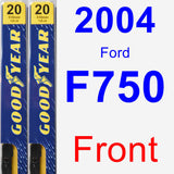 Front Wiper Blade Pack for 2004 Ford F750 - Premium