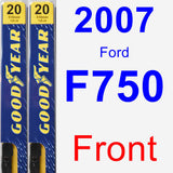 Front Wiper Blade Pack for 2007 Ford F750 - Premium