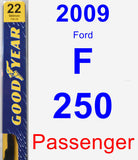 Passenger Wiper Blade for 2009 Ford F-250 - Premium