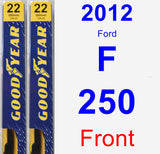 Front Wiper Blade Pack for 2012 Ford F-250 - Premium