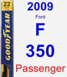 Passenger Wiper Blade for 2009 Ford F-350 - Premium