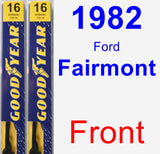 Front Wiper Blade Pack for 1982 Ford Fairmont - Premium