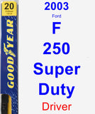 Driver Wiper Blade for 2003 Ford F-250 Super Duty - Premium