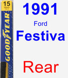 Rear Wiper Blade for 1991 Ford Festiva - Premium