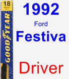 Driver Wiper Blade for 1992 Ford Festiva - Premium