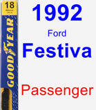 Passenger Wiper Blade for 1992 Ford Festiva - Premium