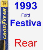 Rear Wiper Blade for 1993 Ford Festiva - Premium