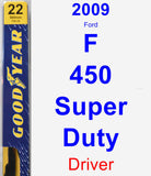 Driver Wiper Blade for 2009 Ford F-450 Super Duty - Premium