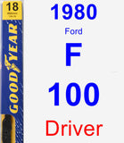 Driver Wiper Blade for 1980 Ford F-100 - Premium