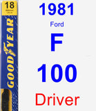 Driver Wiper Blade for 1981 Ford F-100 - Premium