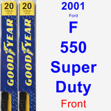 Front Wiper Blade Pack for 2001 Ford F-550 Super Duty - Premium