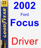 Driver Wiper Blade for 2002 Ford Focus - Premium