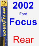 Rear Wiper Blade for 2002 Ford Focus - Premium