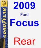 Rear Wiper Blade for 2009 Ford Focus - Premium