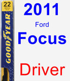 Driver Wiper Blade for 2011 Ford Focus - Premium