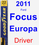 Driver Wiper Blade for 2011 Ford Focus Europa - Premium