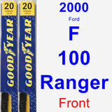 Front Wiper Blade Pack for 2000 Ford F-100 Ranger - Premium