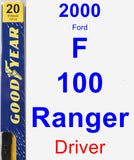 Driver Wiper Blade for 2000 Ford F-100 Ranger - Premium