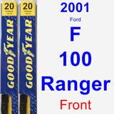 Front Wiper Blade Pack for 2001 Ford F-100 Ranger - Premium