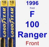 Front Wiper Blade Pack for 1996 Ford F-100 Ranger - Premium