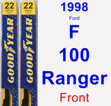 Front Wiper Blade Pack for 1998 Ford F-100 Ranger - Premium