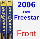 Front Wiper Blade Pack for 2006 Ford Freestar - Premium