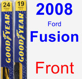 Front Wiper Blade Pack for 2008 Ford Fusion - Premium