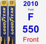 Front Wiper Blade Pack for 2010 Ford F-550 - Premium