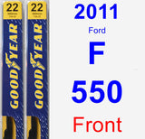 Front Wiper Blade Pack for 2011 Ford F-550 - Premium