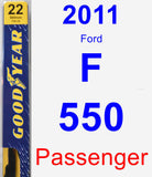 Passenger Wiper Blade for 2011 Ford F-550 - Premium