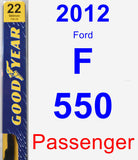 Passenger Wiper Blade for 2012 Ford F-550 - Premium