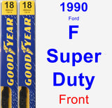 Front Wiper Blade Pack for 1990 Ford F Super Duty - Premium