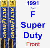 Front Wiper Blade Pack for 1991 Ford F Super Duty - Premium