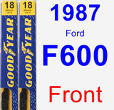 Front Wiper Blade Pack for 1987 Ford F600 - Premium