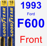 Front Wiper Blade Pack for 1993 Ford F600 - Premium