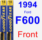 Front Wiper Blade Pack for 1994 Ford F600 - Premium