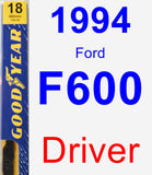 Driver Wiper Blade for 1994 Ford F600 - Premium