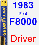 Driver Wiper Blade for 1983 Ford F8000 - Premium
