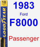 Passenger Wiper Blade for 1983 Ford F8000 - Premium