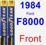 Front Wiper Blade Pack for 1984 Ford F8000 - Premium