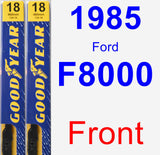 Front Wiper Blade Pack for 1985 Ford F8000 - Premium