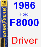 Driver Wiper Blade for 1986 Ford F8000 - Premium